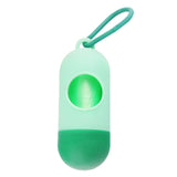 New Pill Shape Pet Dog Poop Bag Dispenser Waste Garbage Bags Carrier with 1 Roll Cat Dog Waste Poop Bag for dogs