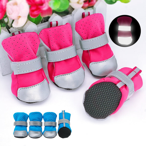 Waterproof Dog Cat Shoes Winter Warm Dog Puppy Socks Reflective Anti-Slip Rain Snow Pet Boots Paw Protecters For Small Dogs