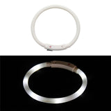 Rechargeable Flashing Night Dog Collars USB luminous pet collar led light USB charging dog collar glowing Teddy Flash Collar Pet
