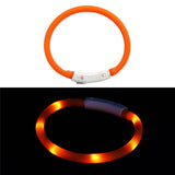 Rechargeable Flashing Night Dog Collars USB luminous pet collar led light USB charging dog collar glowing Teddy Flash Collar Pet