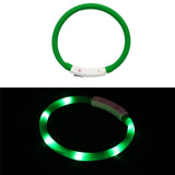 Rechargeable Flashing Night Dog Collars USB luminous pet collar led light USB charging dog collar glowing Teddy Flash Collar Pet