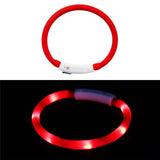 Rechargeable Flashing Night Dog Collars USB luminous pet collar led light USB charging dog collar glowing Teddy Flash Collar Pet