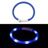 Rechargeable Flashing Night Dog Collars USB luminous pet collar led light USB charging dog collar glowing Teddy Flash Collar Pet