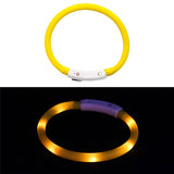 Rechargeable Flashing Night Dog Collars USB luminous pet collar led light USB charging dog collar glowing Teddy Flash Collar Pet