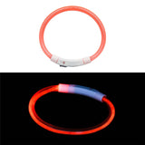 Rechargeable Flashing Night Dog Collars USB luminous pet collar led light USB charging dog collar glowing Teddy Flash Collar Pet