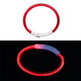 Rechargeable Flashing Night Dog Collars USB luminous pet collar led light USB charging dog collar glowing Teddy Flash Collar Pet