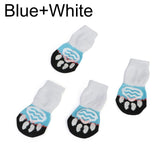 4Pcs Puppy Dog Shoes Cute Cartoon Non-Slip Knit Pet Socks Soft Warm Dog Boots Dog Cat Winter Clothes