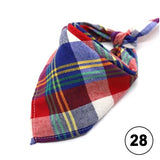 Pet Dog Bandana Small Large Dog Bibs Scarf Washable Cozy Cotton Plaid Printing Puppy Kerchief Bow Tie Pet Grooming Accessories
