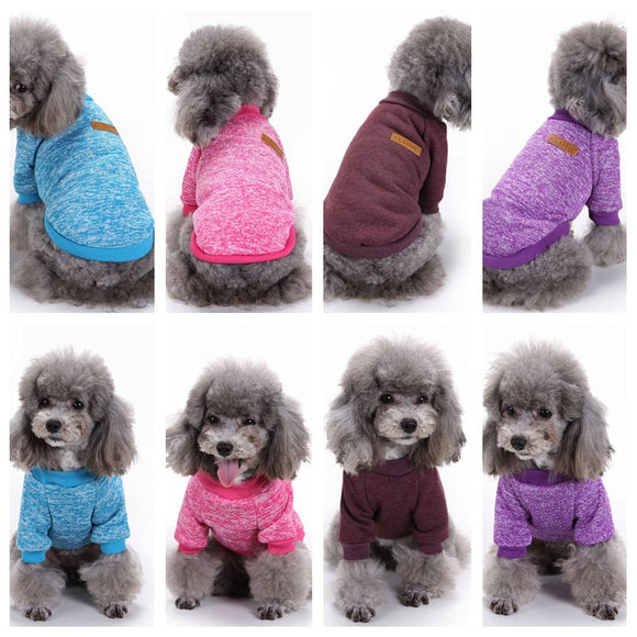13 Colors Dog Hoodies Pet Puppy Fleece Clothes Small Dog Sweatshirt Chihuahua Winter Warm Sweater Doggy Jersey XS S M L XL XXL