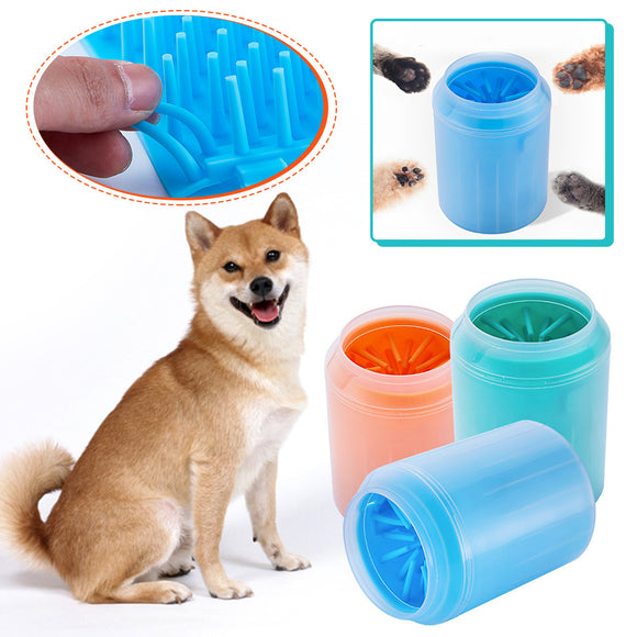 Pet Paw Cleaner Cup Soft Silicone Combs Portable Pet Dog Cat Paw Cup Foot Washer Cleaning Brush Quickly Wash Dirty Tools Bucket