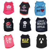Pet Dog Clothes For Dog Cat Vest  T Shirts Pet Costume Cotton Clothes For Small Dogs Chihuahua Cool Puppy Clothing For Kitty 45