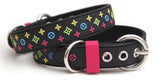For Pet Lead Small Pet Dog Collar Lead Black Brown High Quality Rubber & Nylon Pet Leash 1pcs/lot