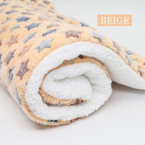 Pet Large Dog Blanket Winter Pet Bed Mat Paw Print Puppy House for Cat Fleece Lounger Dogs Cushion Cats Pad Chihuahua Products