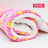 Pet Large Dog Blanket Winter Pet Bed Mat Paw Print Puppy House for Cat Fleece Lounger Dogs Cushion Cats Pad Chihuahua Products