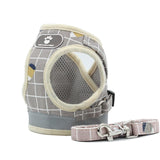 Soft Mesh Dog Cat Harness Set Breathable Puppy Vest For Small pet Medium Dogs Yorkie Teddy Reflective Walking Lead Leash sets