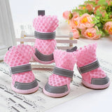 4pcs Summer Dogs Breathable Shoes Anti-slip Shoes for Small Dog Doggy Candy Color Summer Puppy Sandals Puppy Shoes Pet Products