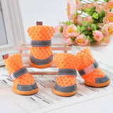 4pcs Summer Dogs Breathable Shoes Anti-slip Shoes for Small Dog Doggy Candy Color Summer Puppy Sandals Puppy Shoes Pet Products