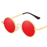 YOOSKE Round Sunglasses Women Men Vintage Small Metal Sun Glasses Female Male Shades Sunglass Pink Red Eyewear UV400