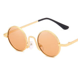 YOOSKE Round Sunglasses Women Men Vintage Small Metal Sun Glasses Female Male Shades Sunglass Pink Red Eyewear UV400