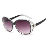 RILIXES Vintage Crystal Sunglasses Women Female With Flower Gradient Sun Glasses HD Driving Glasses UV400 Oculos Lunette Femme